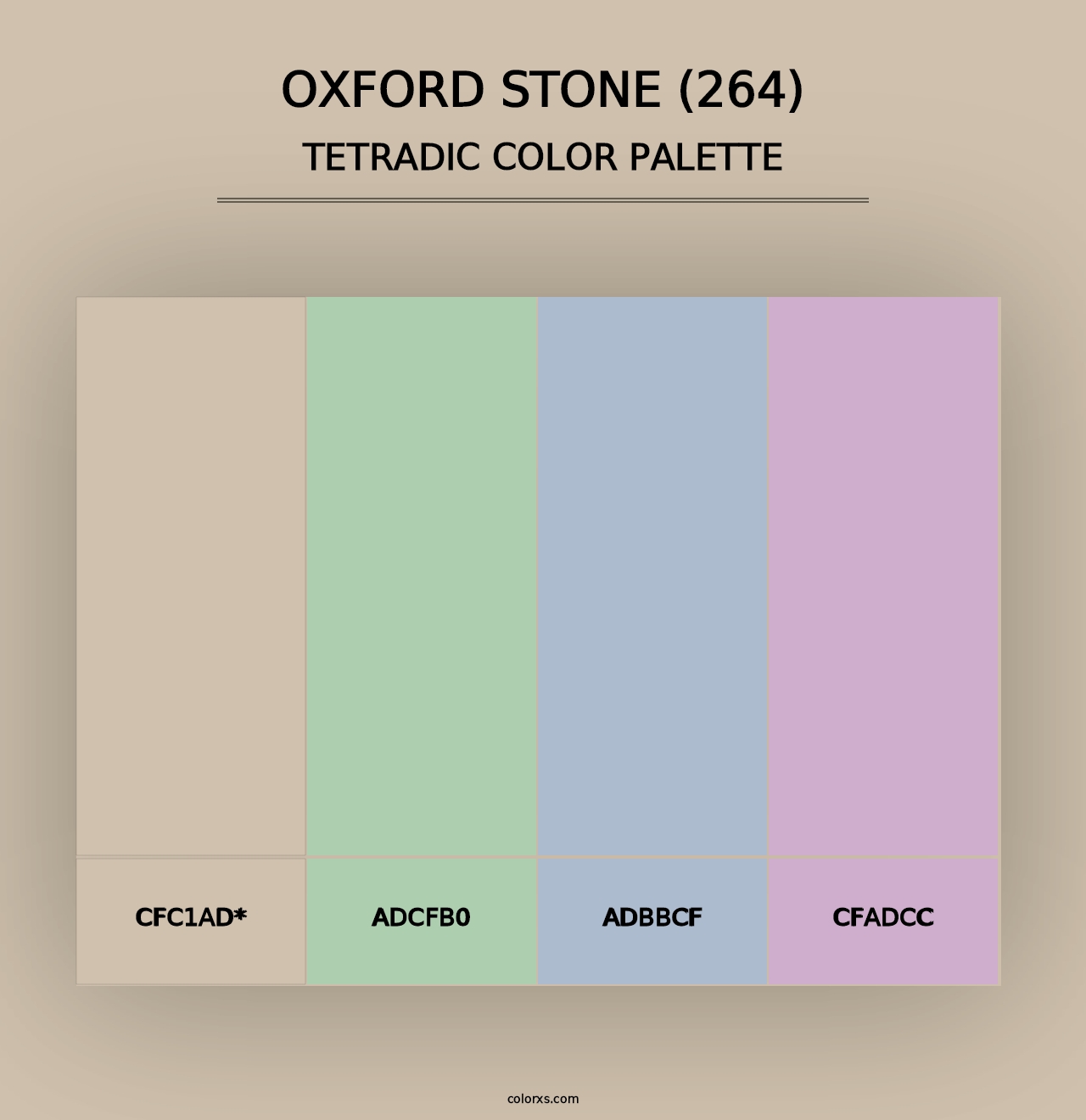 Oxford Stone (264) - Tetradic Color Palette