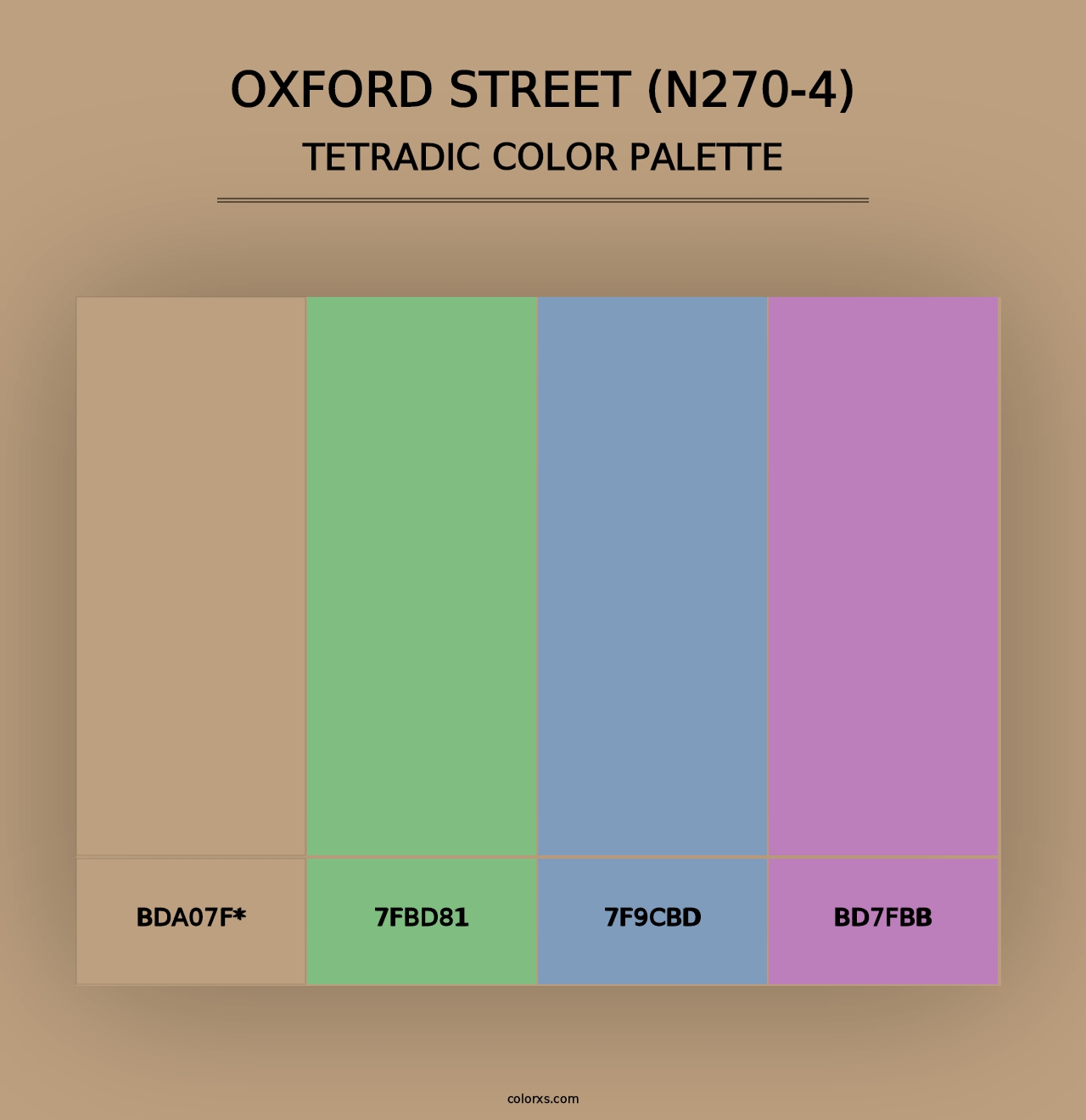 Oxford Street (N270-4) - Tetradic Color Palette