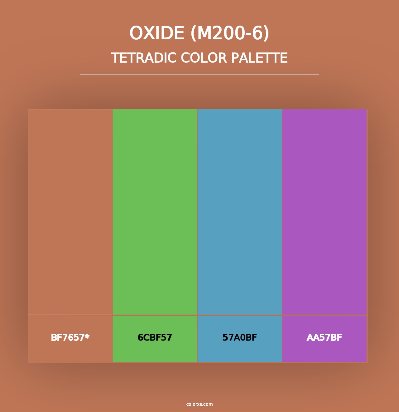 Oxide (M200-6) - Tetradic Color Palette