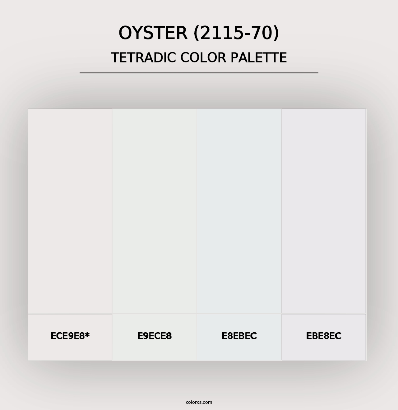 Oyster (2115-70) - Tetradic Color Palette