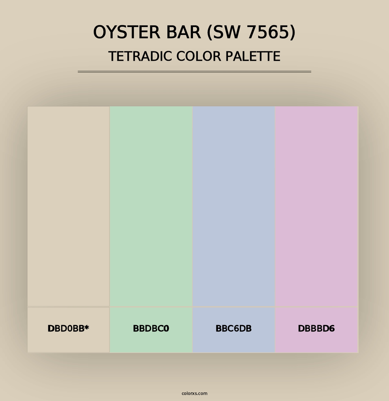 Oyster Bar (SW 7565) - Tetradic Color Palette