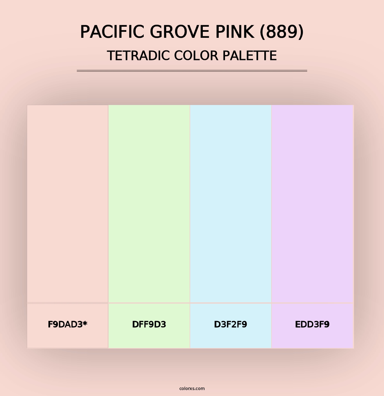 Pacific Grove Pink (889) - Tetradic Color Palette