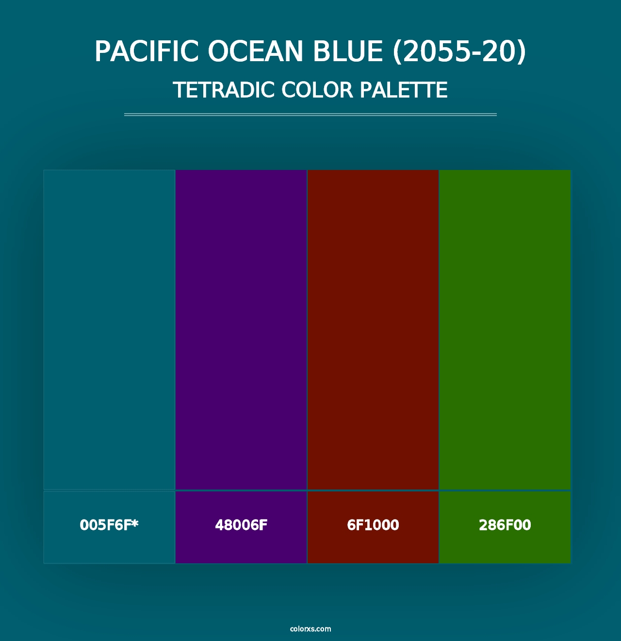 Pacific Ocean Blue (2055-20) - Tetradic Color Palette