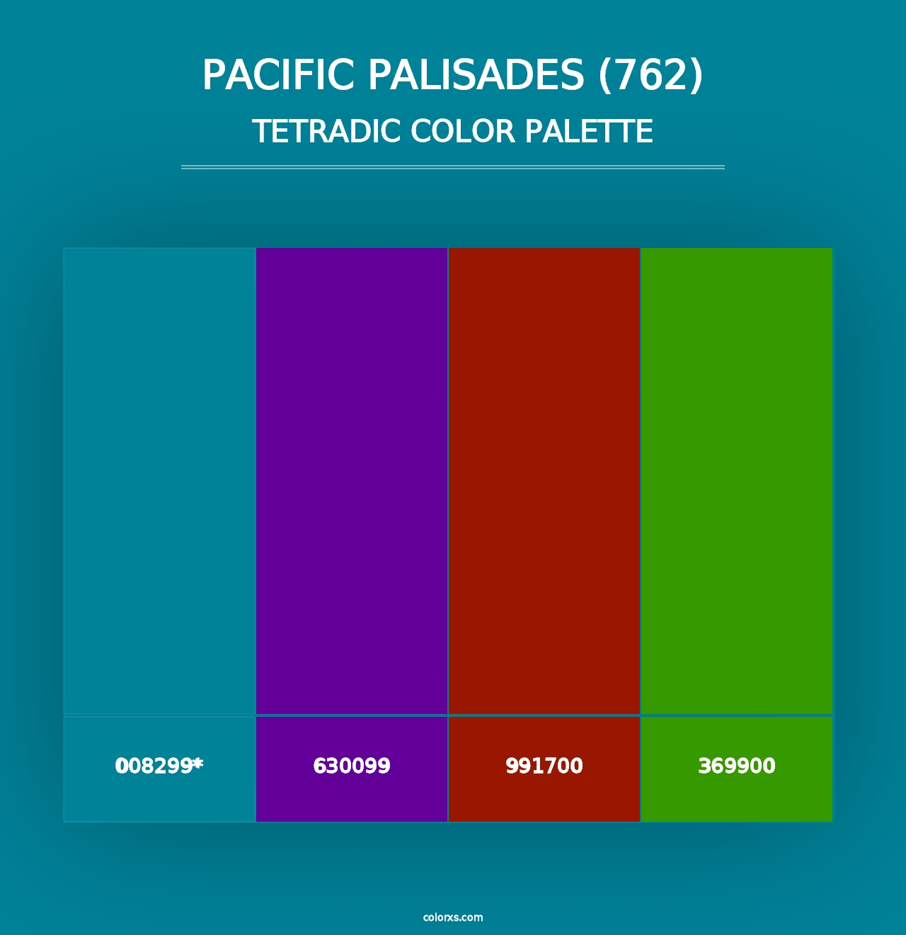 Pacific Palisades (762) - Tetradic Color Palette