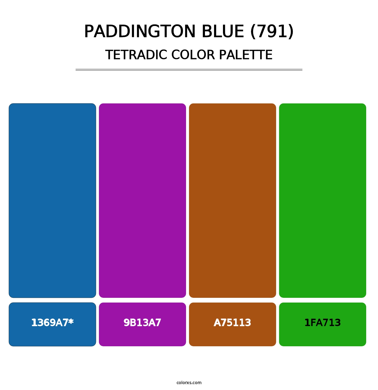 Paddington Blue (791) - Tetradic Color Palette