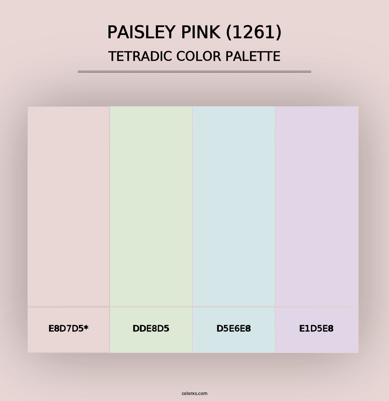 Paisley Pink (1261) - Tetradic Color Palette