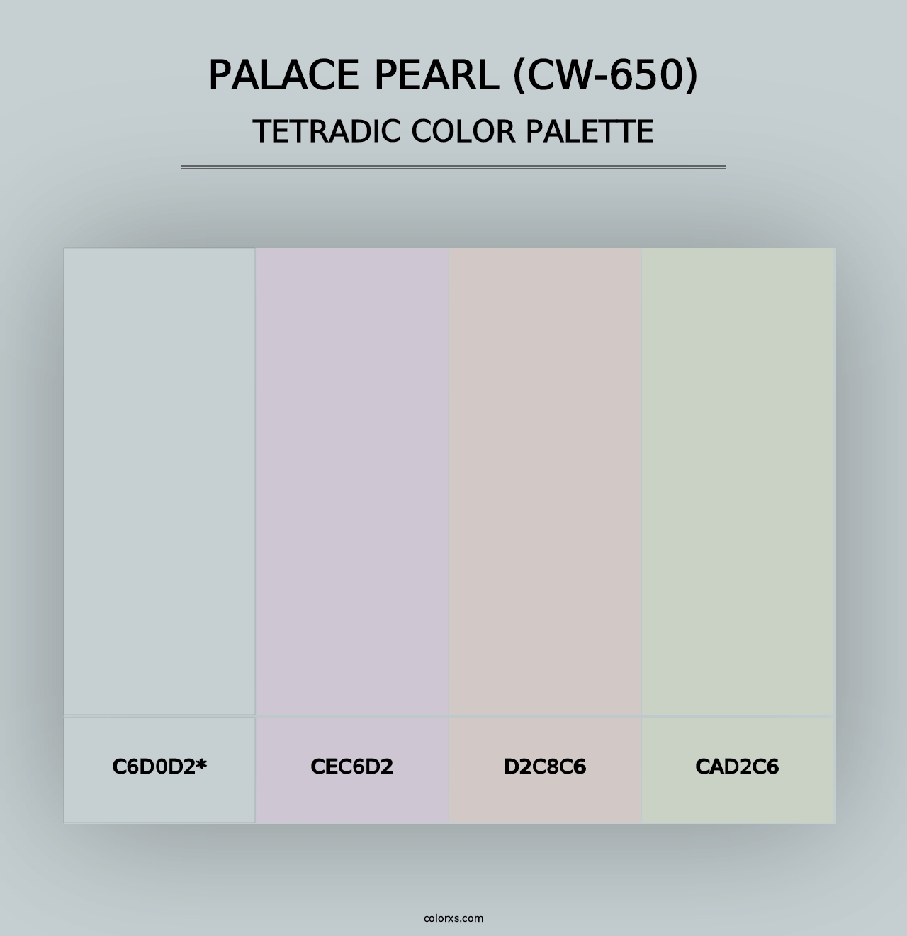 Palace Pearl (CW-650) - Tetradic Color Palette