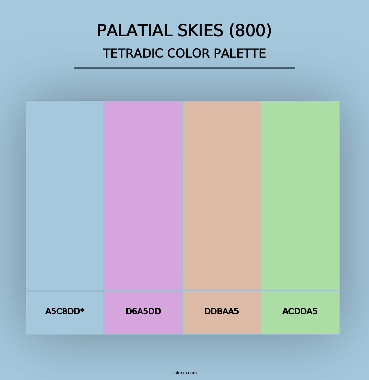 Palatial Skies (800) - Tetradic Color Palette