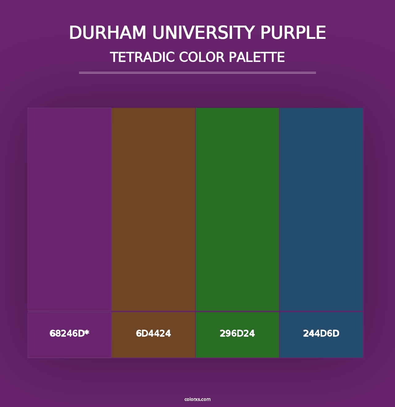 Durham University Purple - Tetradic Color Palette