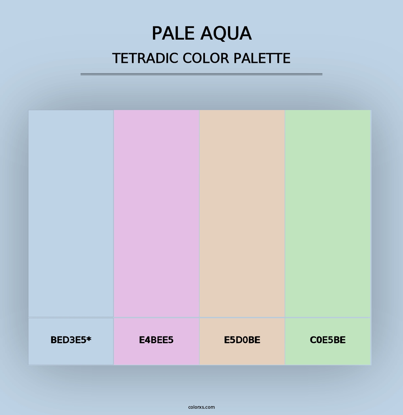 Pale Aqua - Tetradic Color Palette