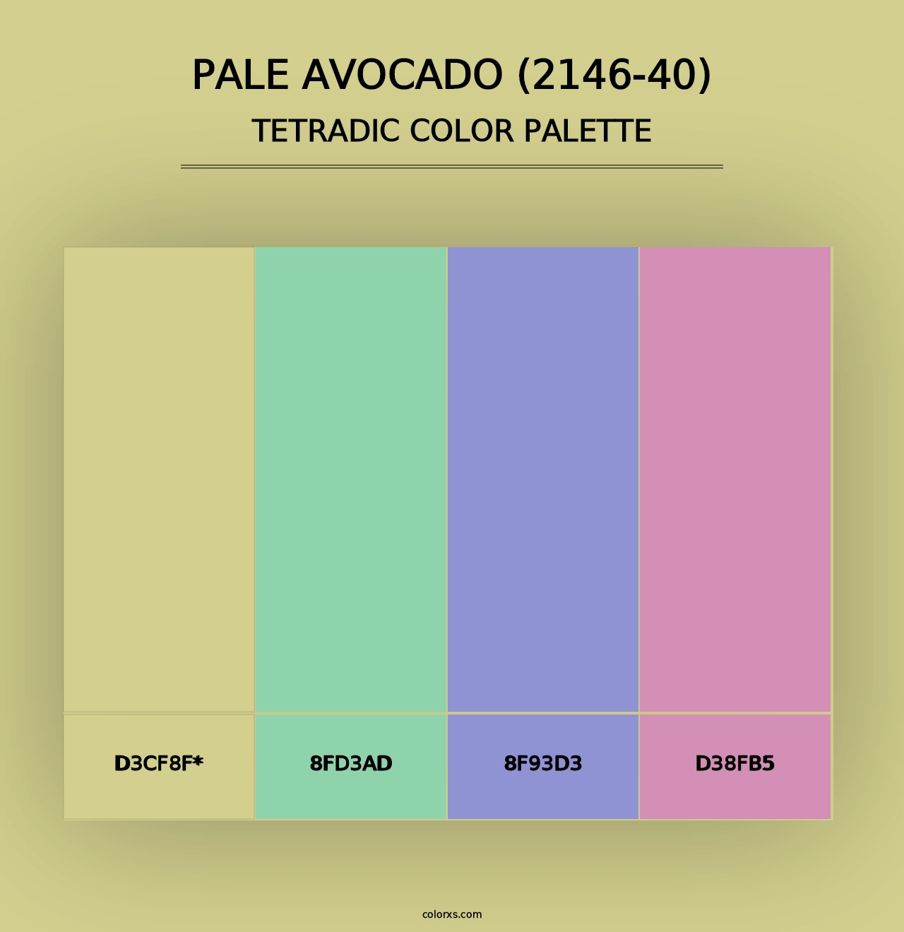 Pale Avocado (2146-40) - Tetradic Color Palette