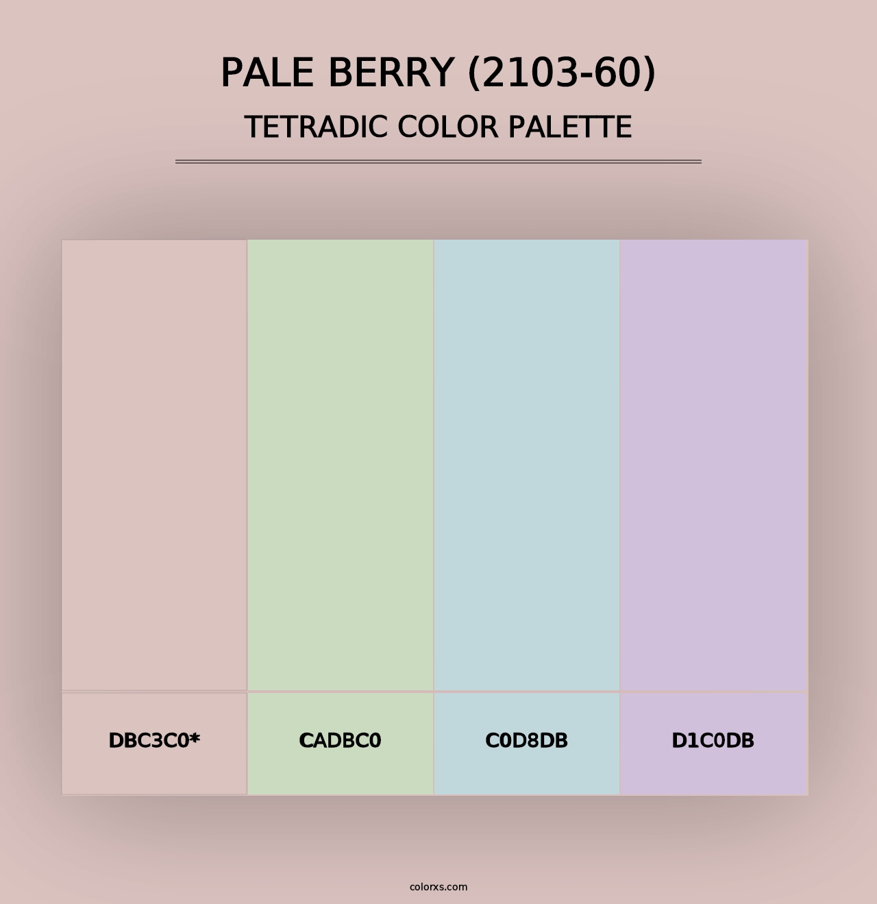 Pale Berry (2103-60) - Tetradic Color Palette