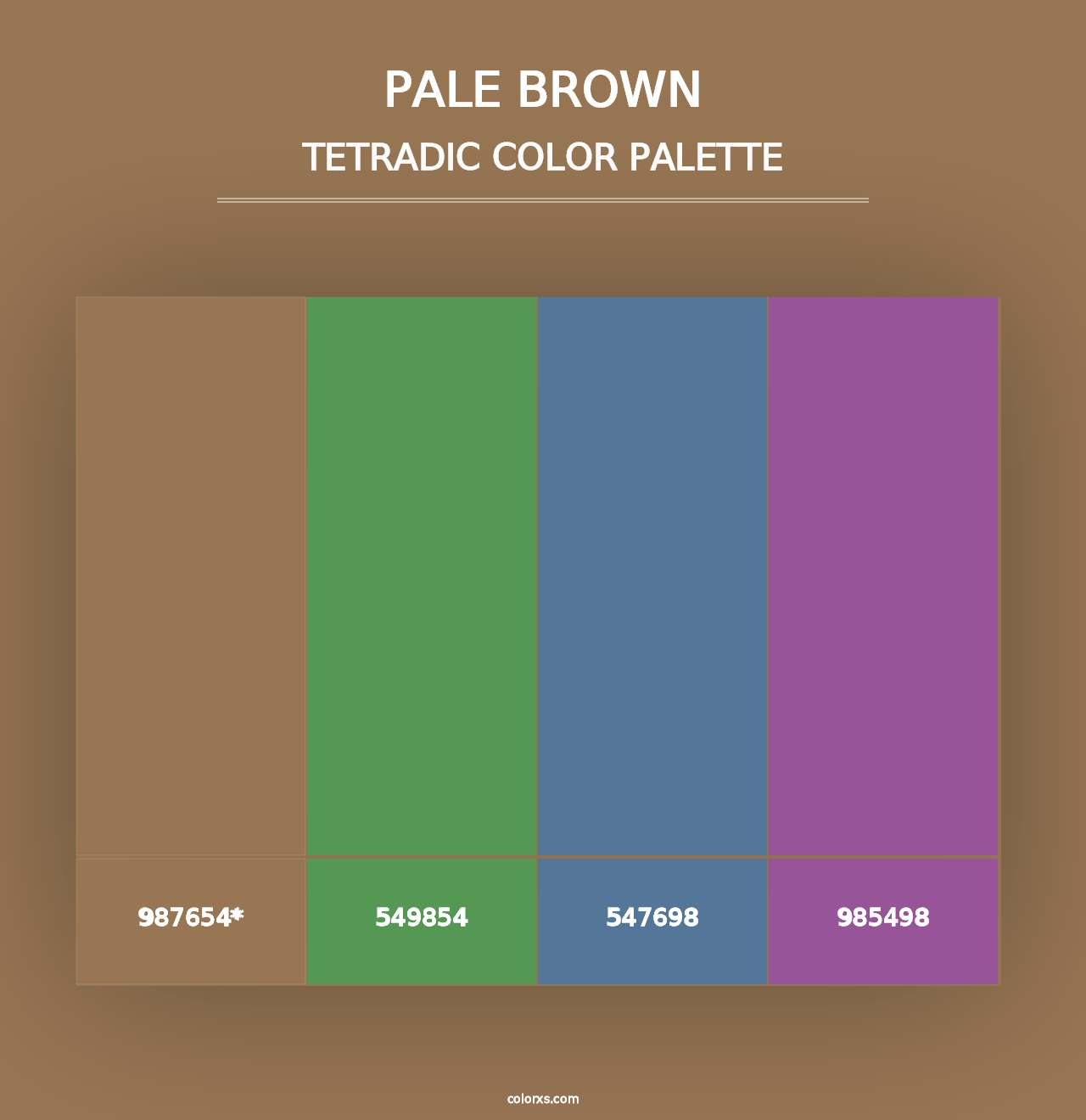 Pale Brown - Tetradic Color Palette