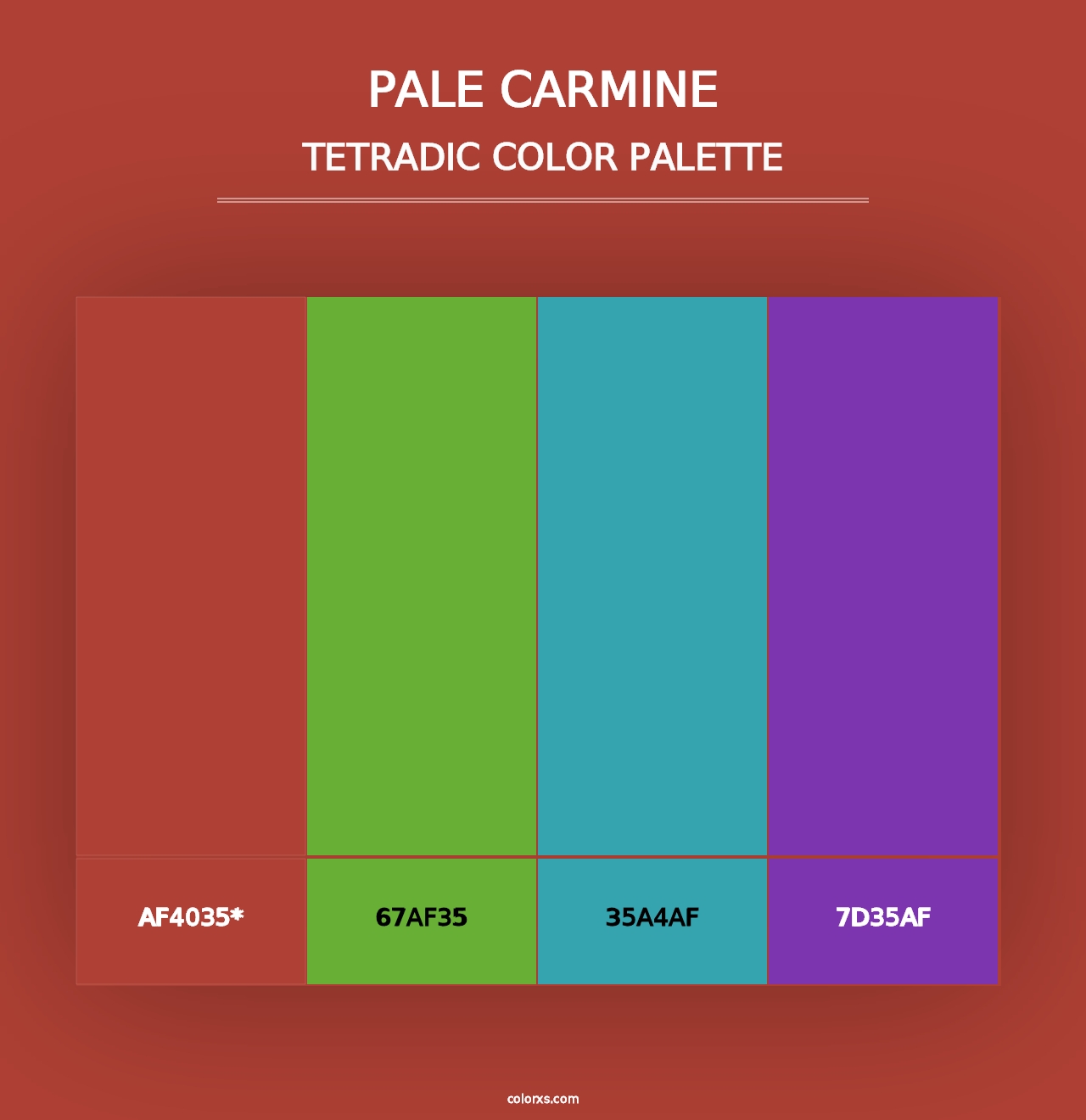 Pale carmine - Tetradic Color Palette