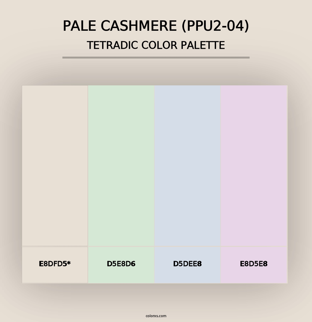 Pale Cashmere (PPU2-04) - Tetradic Color Palette