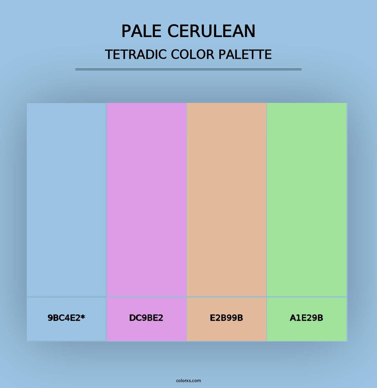 Pale Cerulean - Tetradic Color Palette