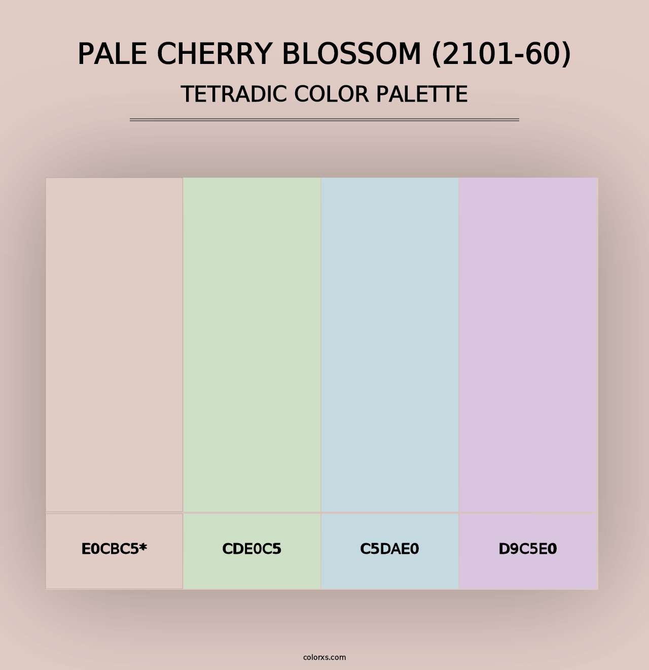 Pale Cherry Blossom (2101-60) - Tetradic Color Palette