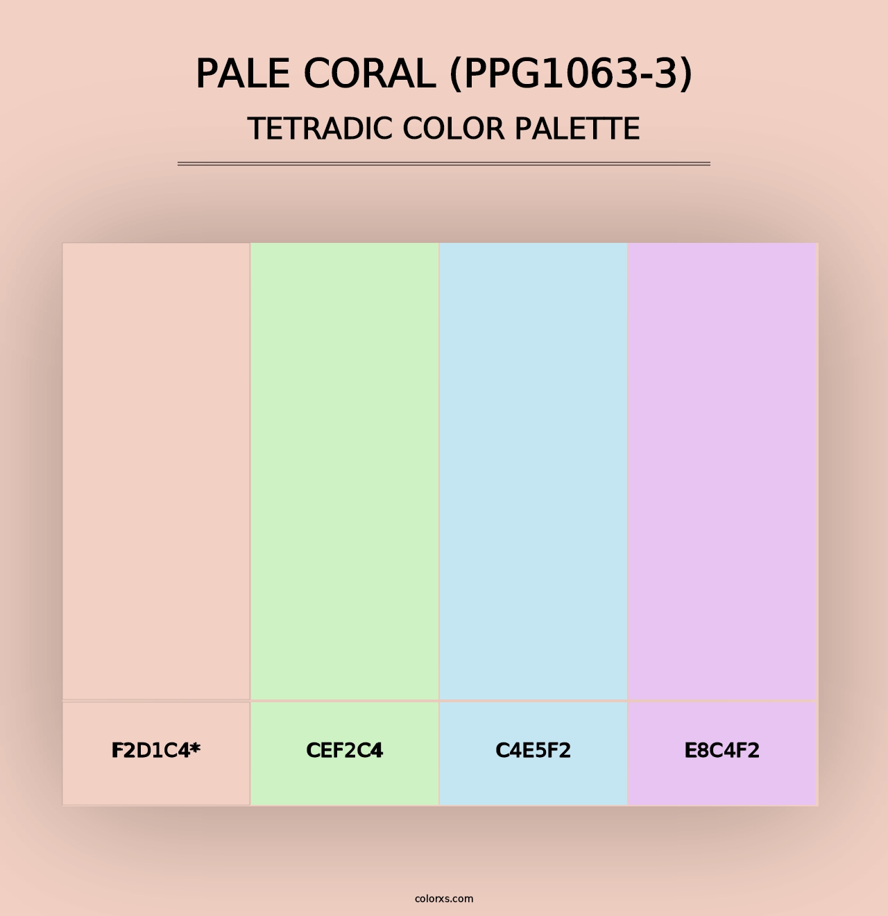 Pale Coral (PPG1063-3) - Tetradic Color Palette