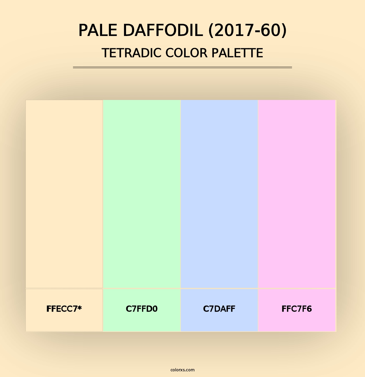 Pale Daffodil (2017-60) - Tetradic Color Palette