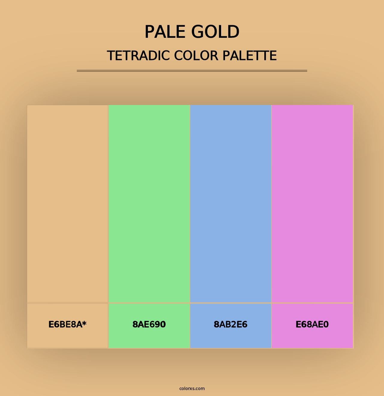 Pale Gold - Tetradic Color Palette