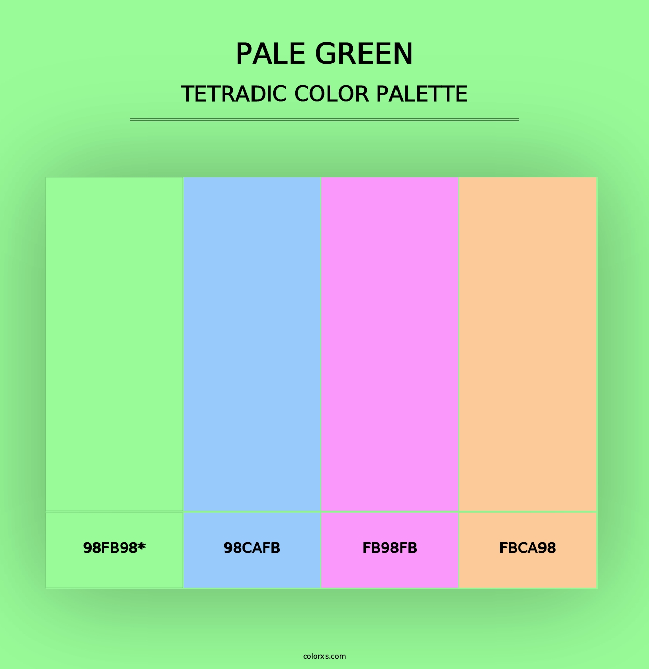 Pale Green - Tetradic Color Palette