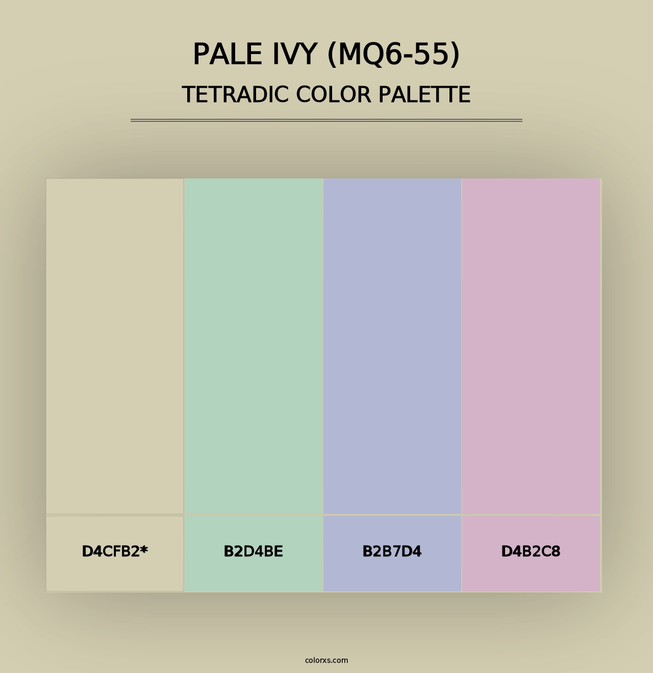 Pale Ivy (MQ6-55) - Tetradic Color Palette