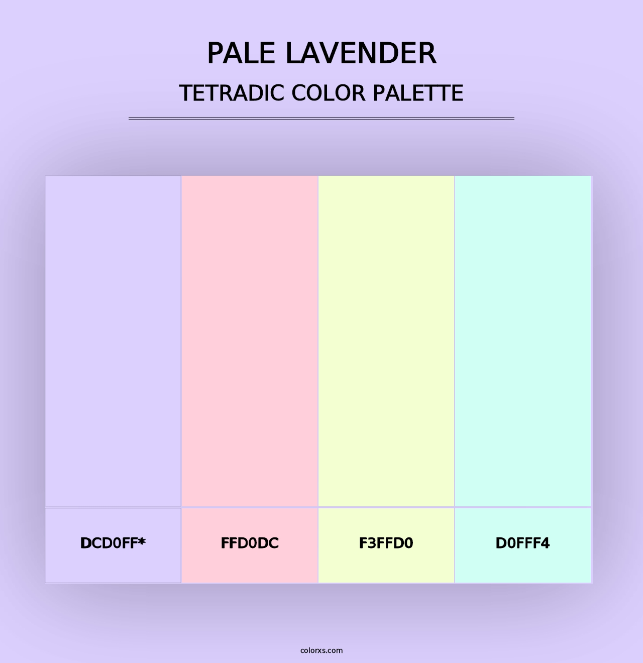 Pale Lavender - Tetradic Color Palette