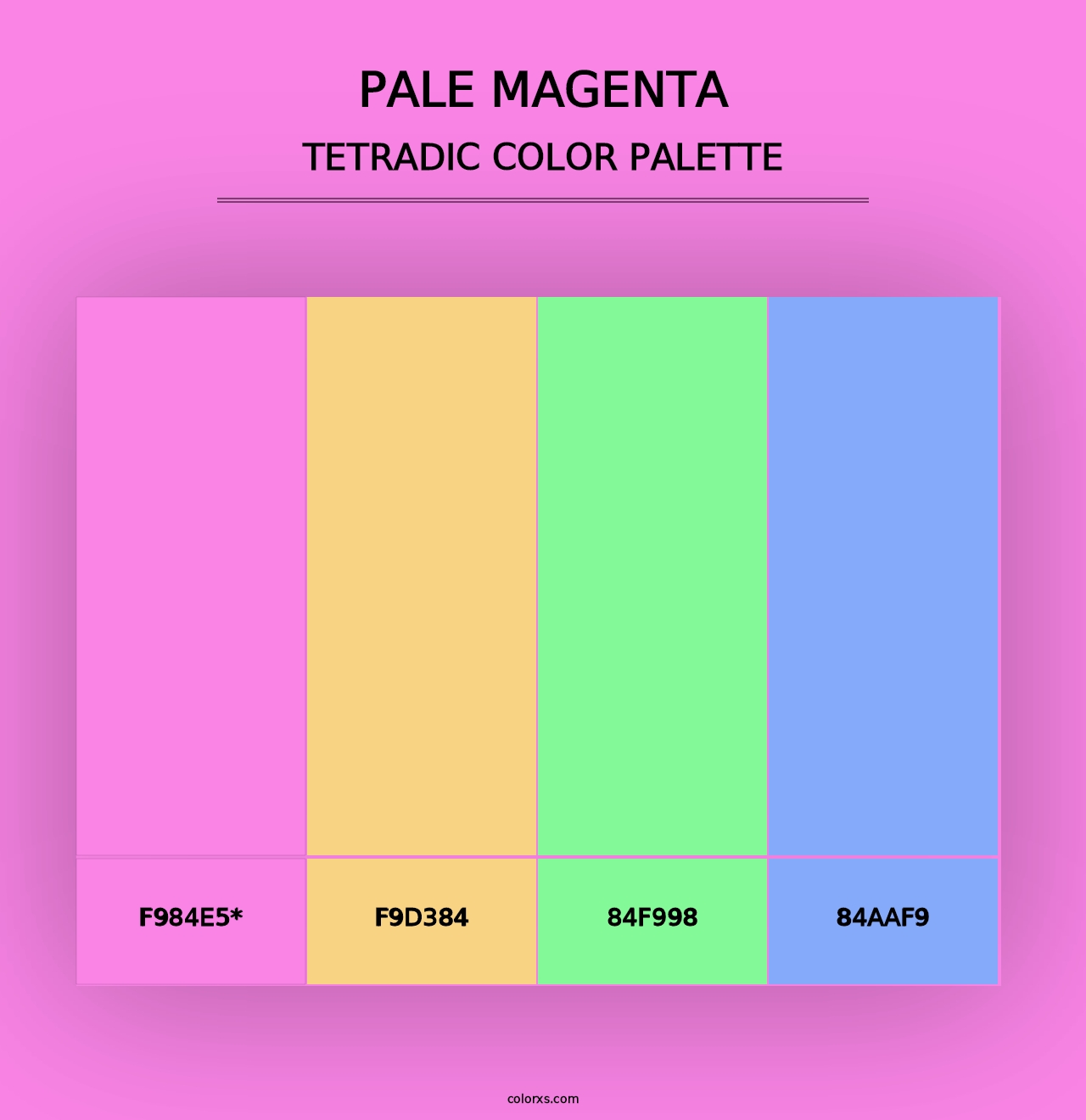 Pale Magenta - Tetradic Color Palette