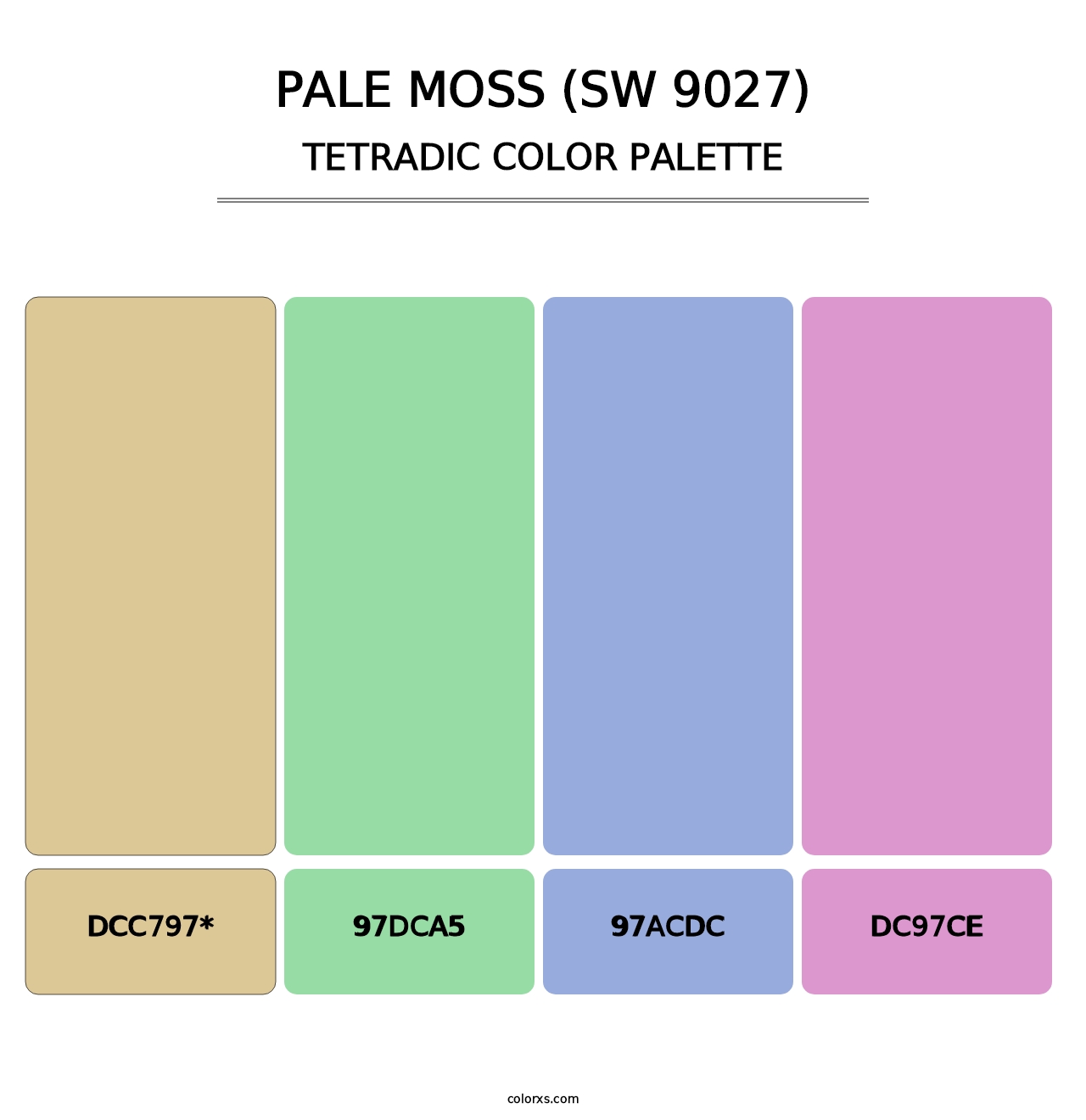 Pale Moss (SW 9027) - Tetradic Color Palette