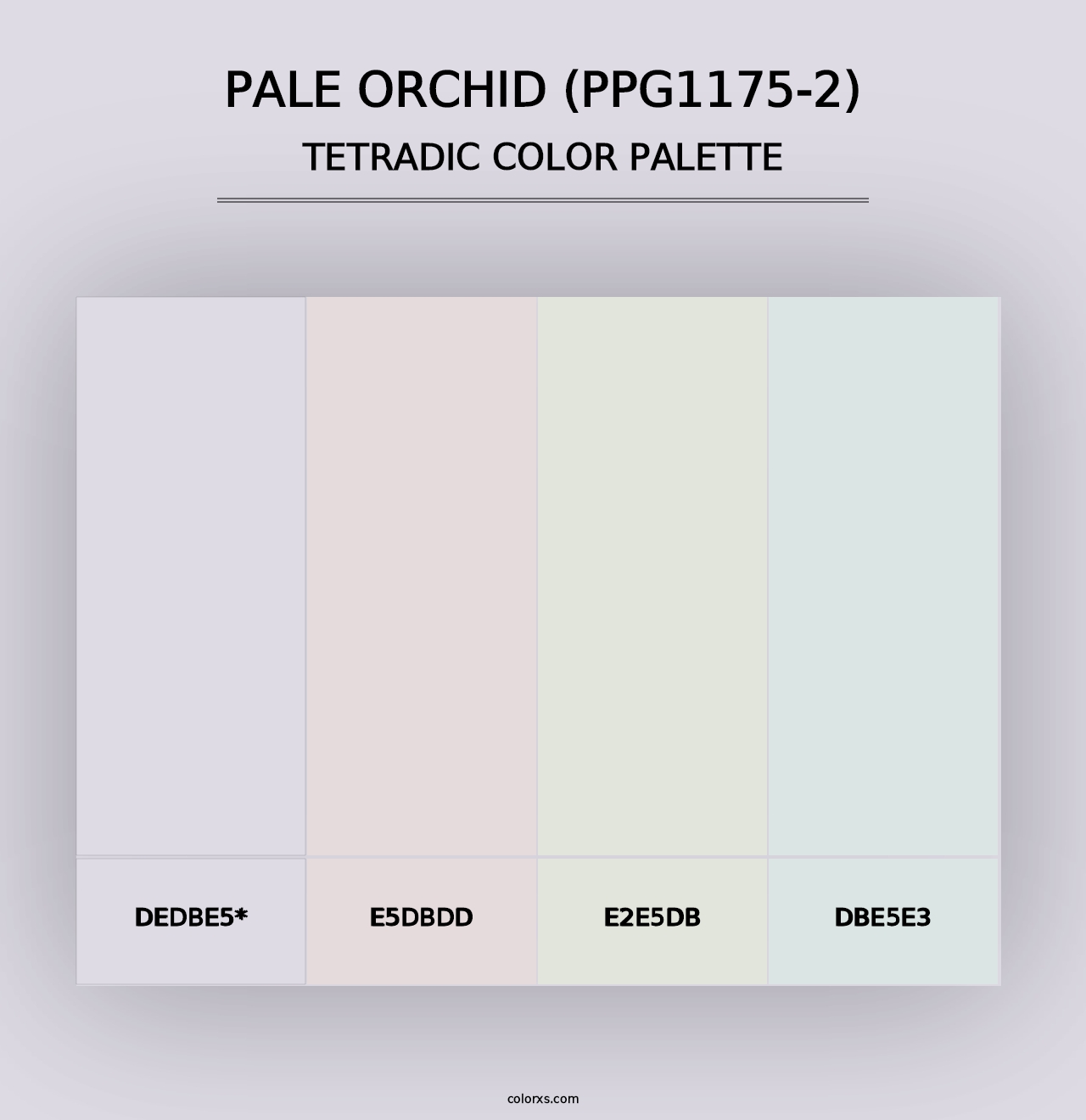 Pale Orchid (PPG1175-2) - Tetradic Color Palette