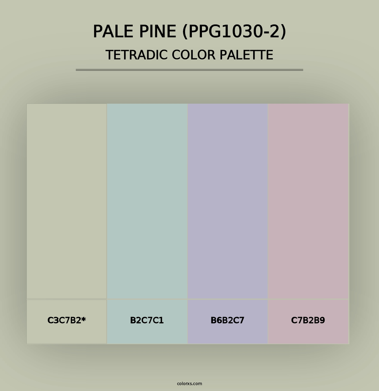 Pale Pine (PPG1030-2) - Tetradic Color Palette