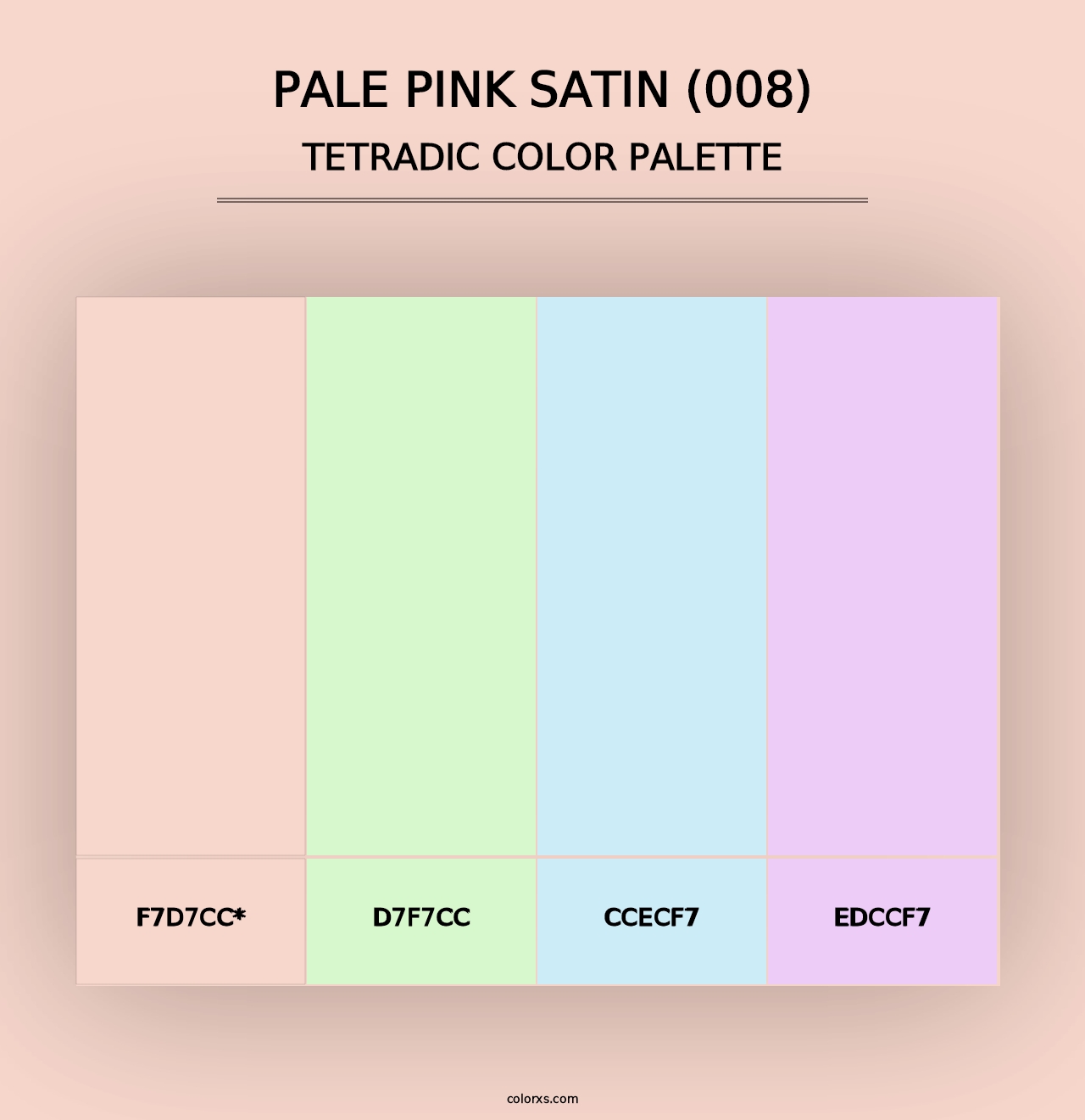 Pale Pink Satin (008) - Tetradic Color Palette