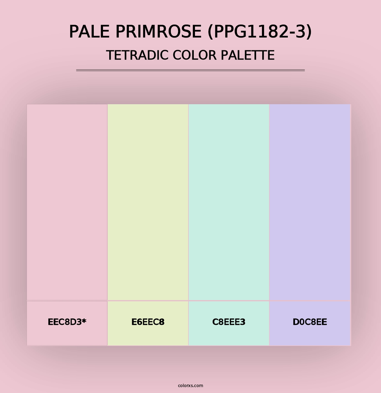 Pale Primrose (PPG1182-3) - Tetradic Color Palette