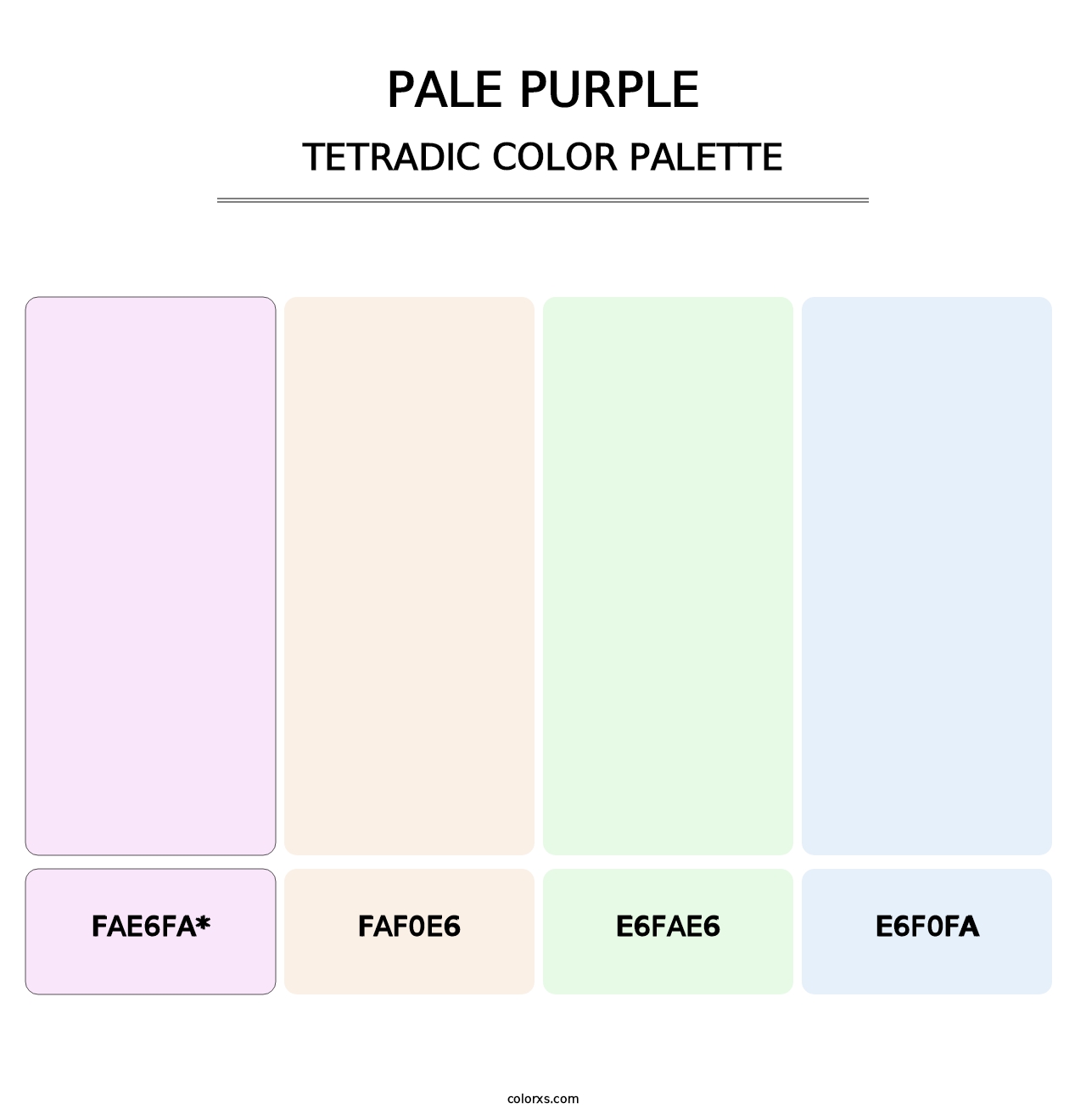 Pale Purple - Tetradic Color Palette