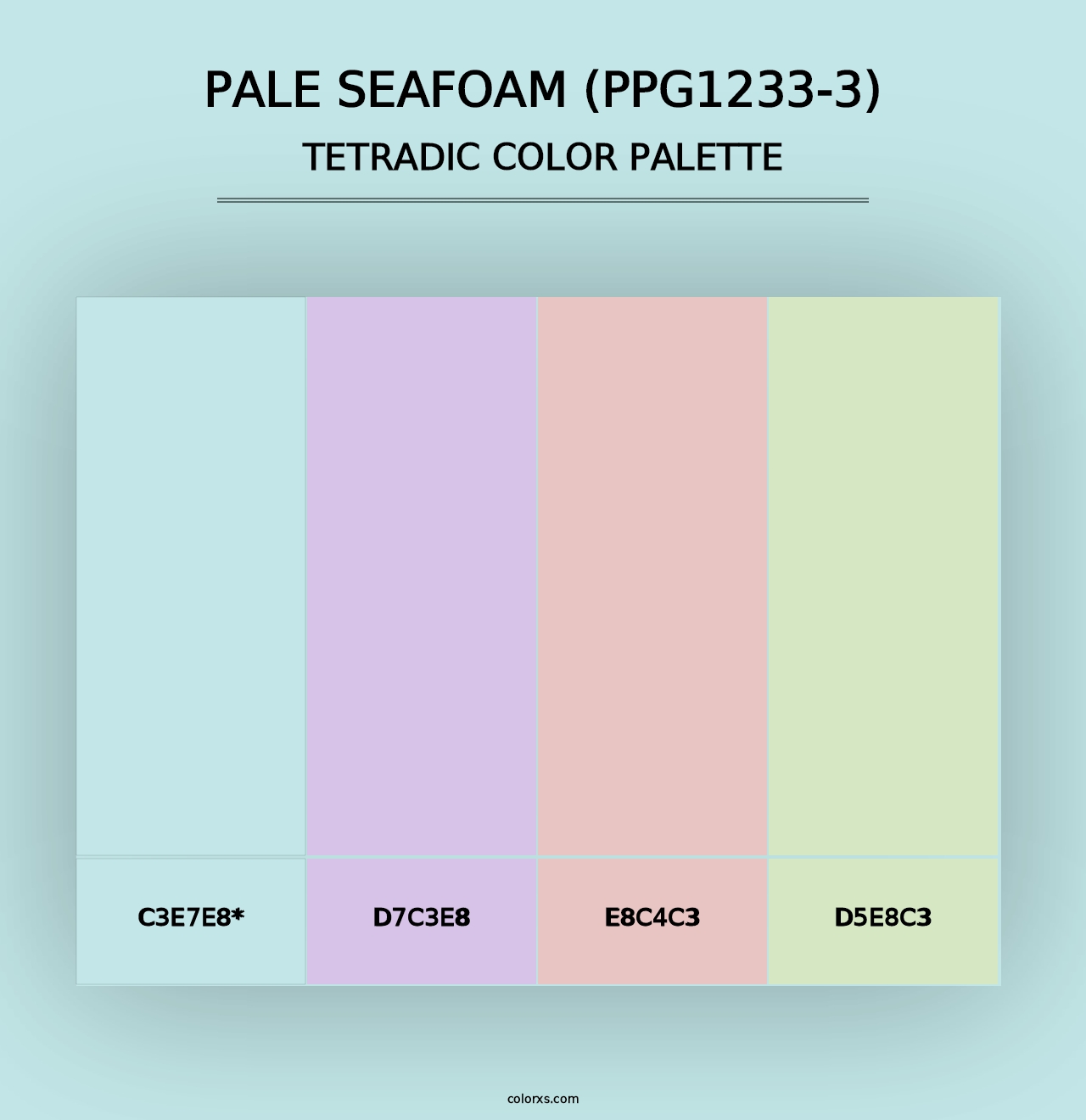 Pale Seafoam (PPG1233-3) - Tetradic Color Palette