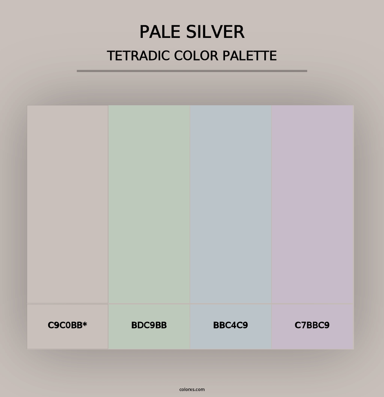 Pale Silver - Tetradic Color Palette