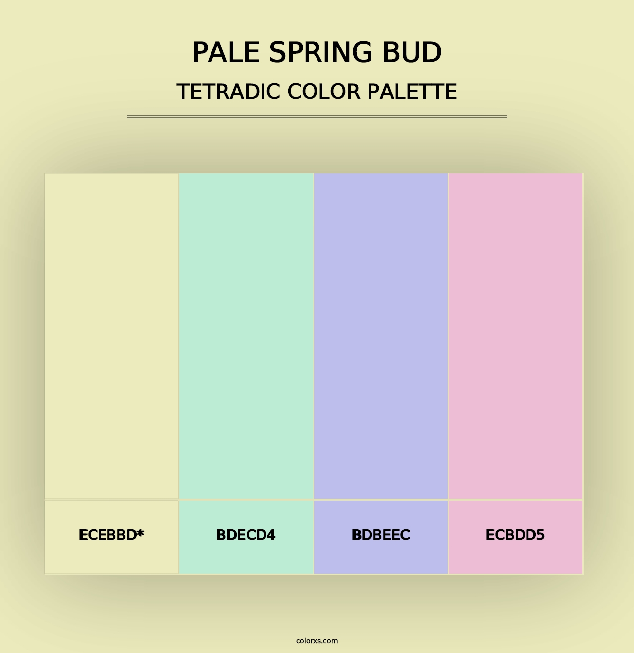 Pale Spring Bud - Tetradic Color Palette