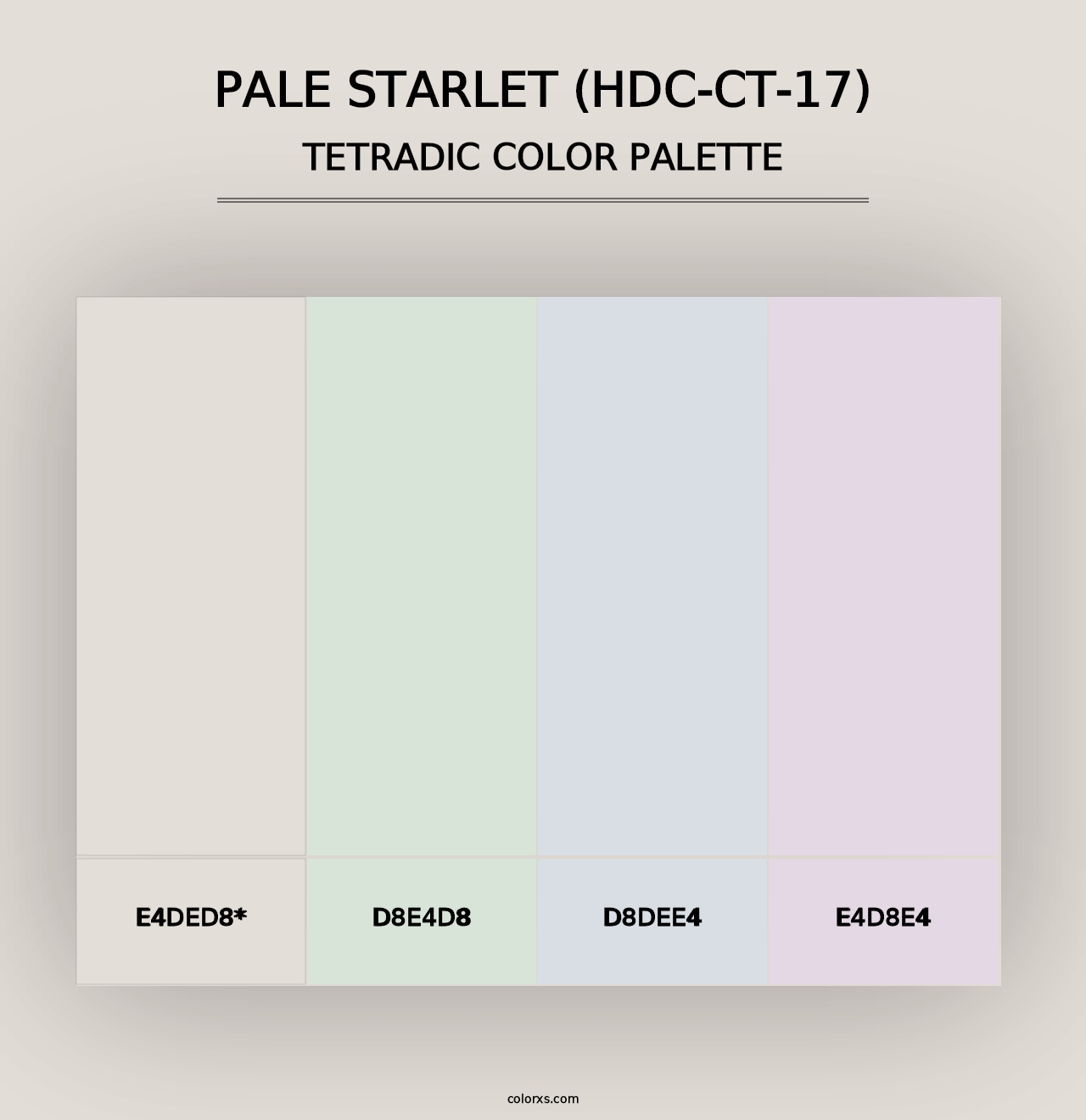 Pale Starlet (HDC-CT-17) - Tetradic Color Palette