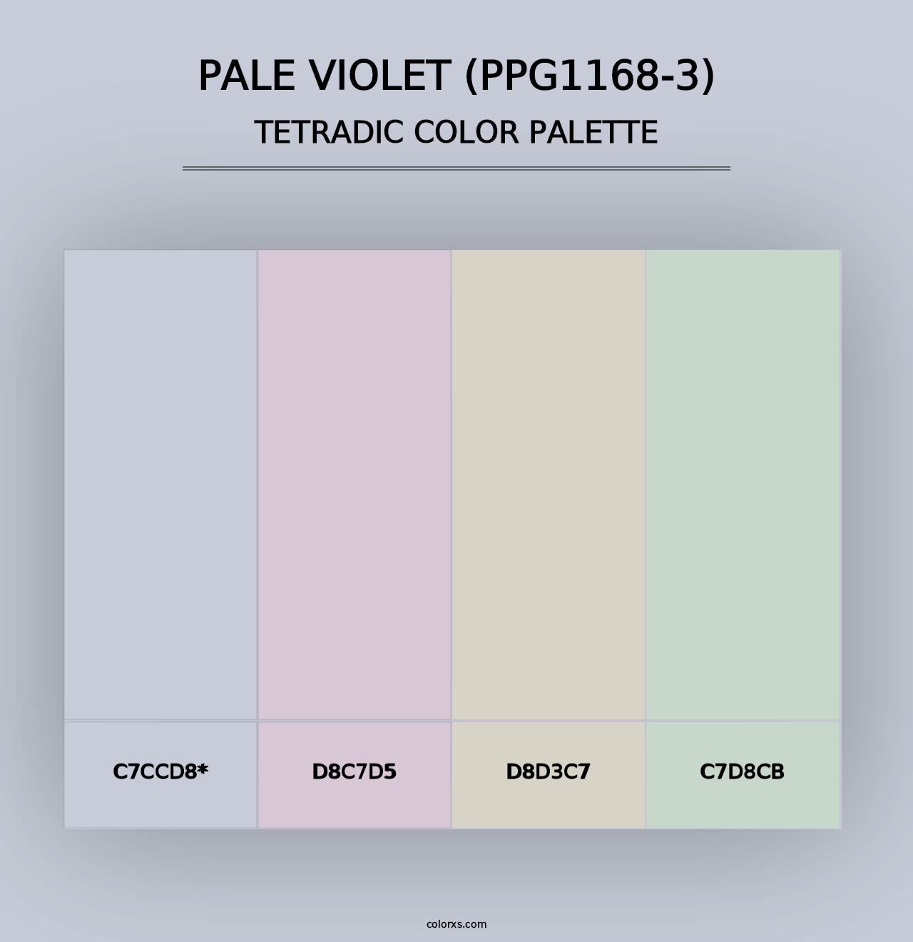 Pale Violet (PPG1168-3) - Tetradic Color Palette