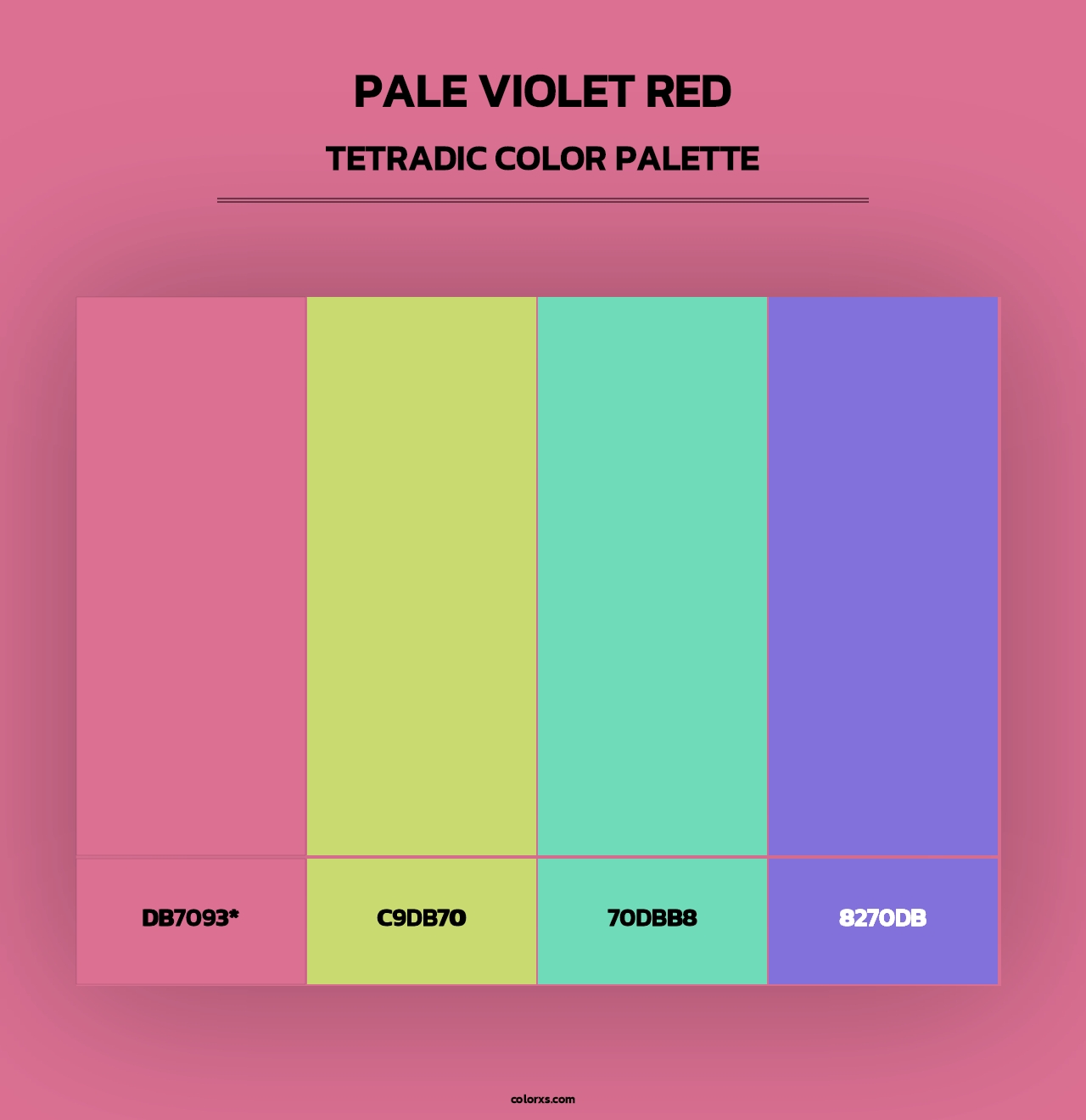 Pale Violet Red - Tetradic Color Palette