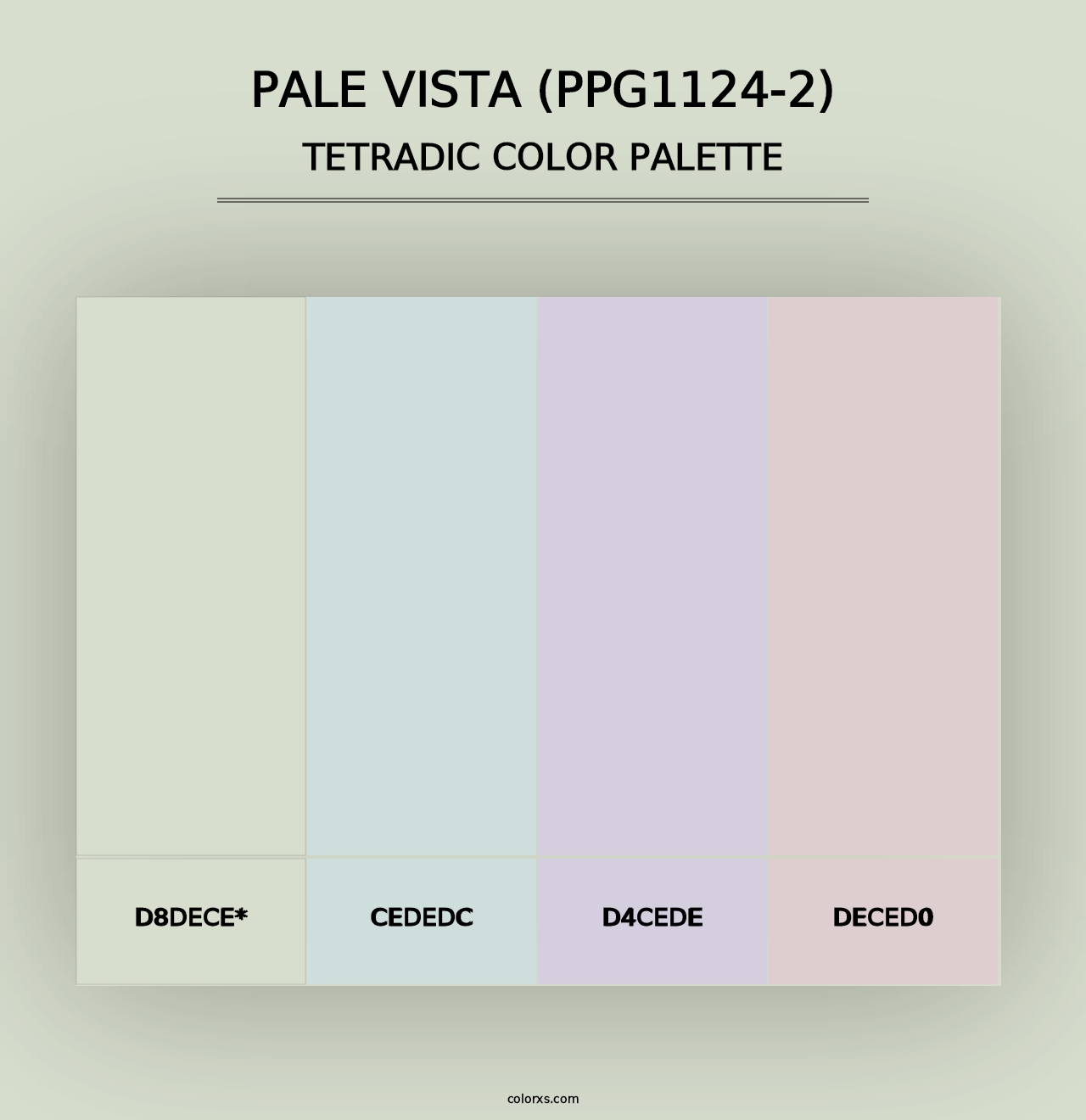 Pale Vista (PPG1124-2) - Tetradic Color Palette