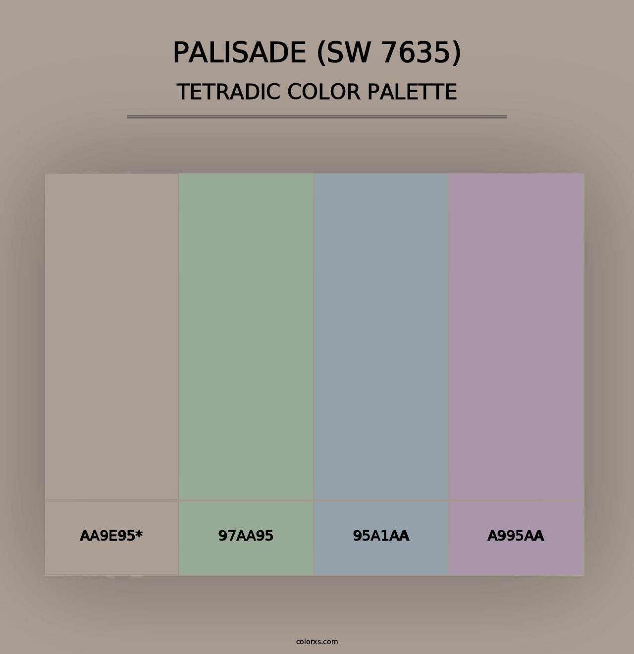 Palisade (SW 7635) - Tetradic Color Palette