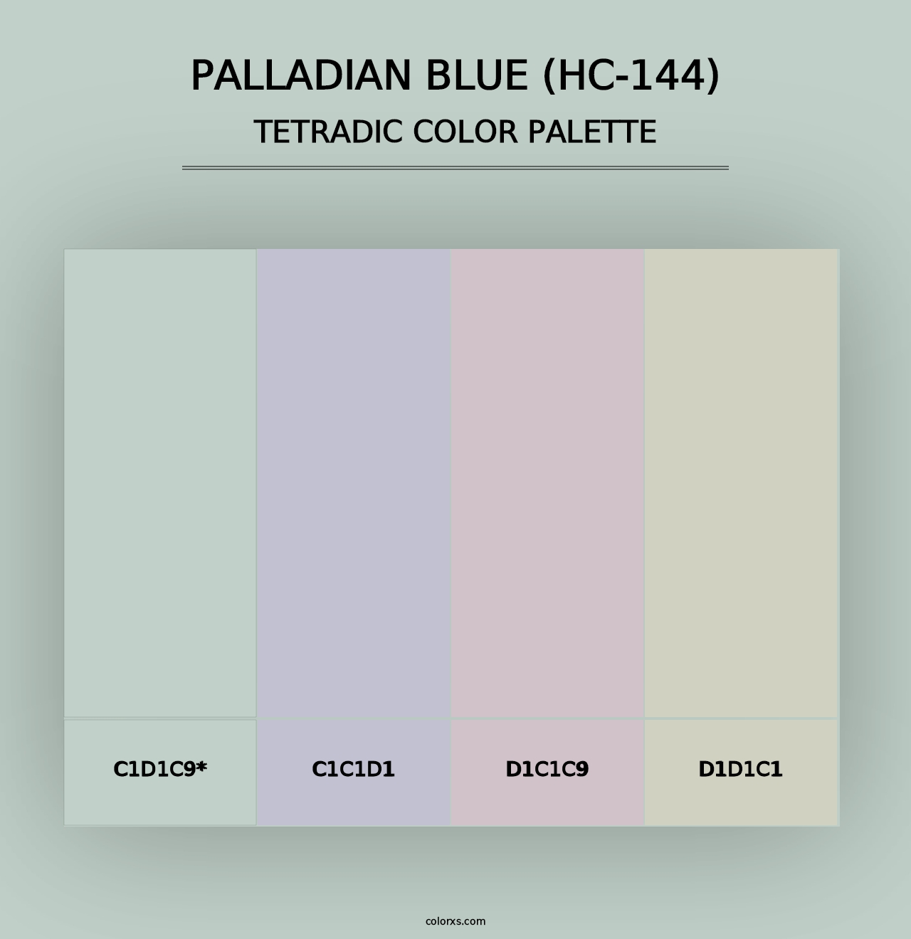 Palladian Blue (HC-144) - Tetradic Color Palette