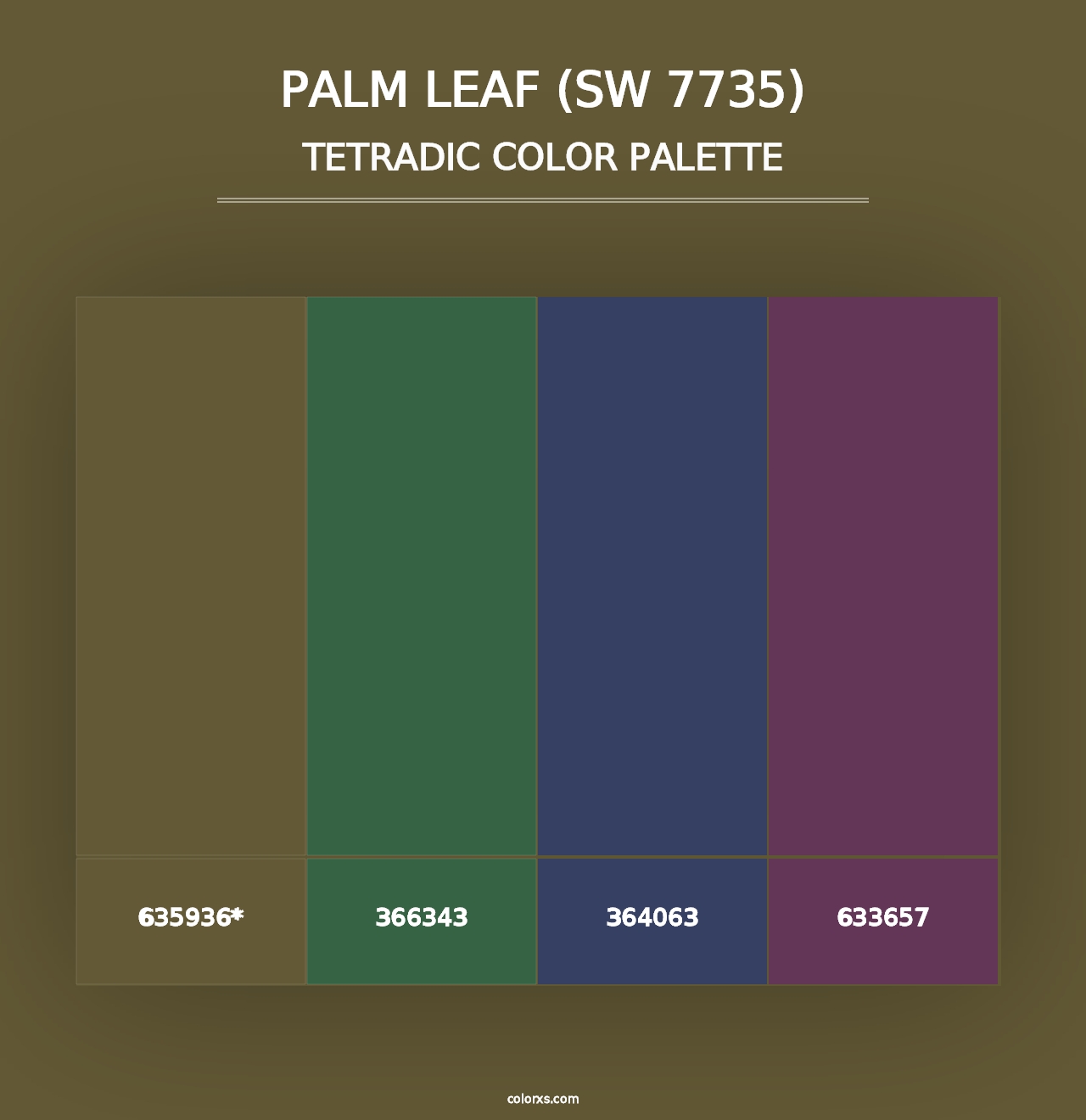 Palm Leaf (SW 7735) - Tetradic Color Palette