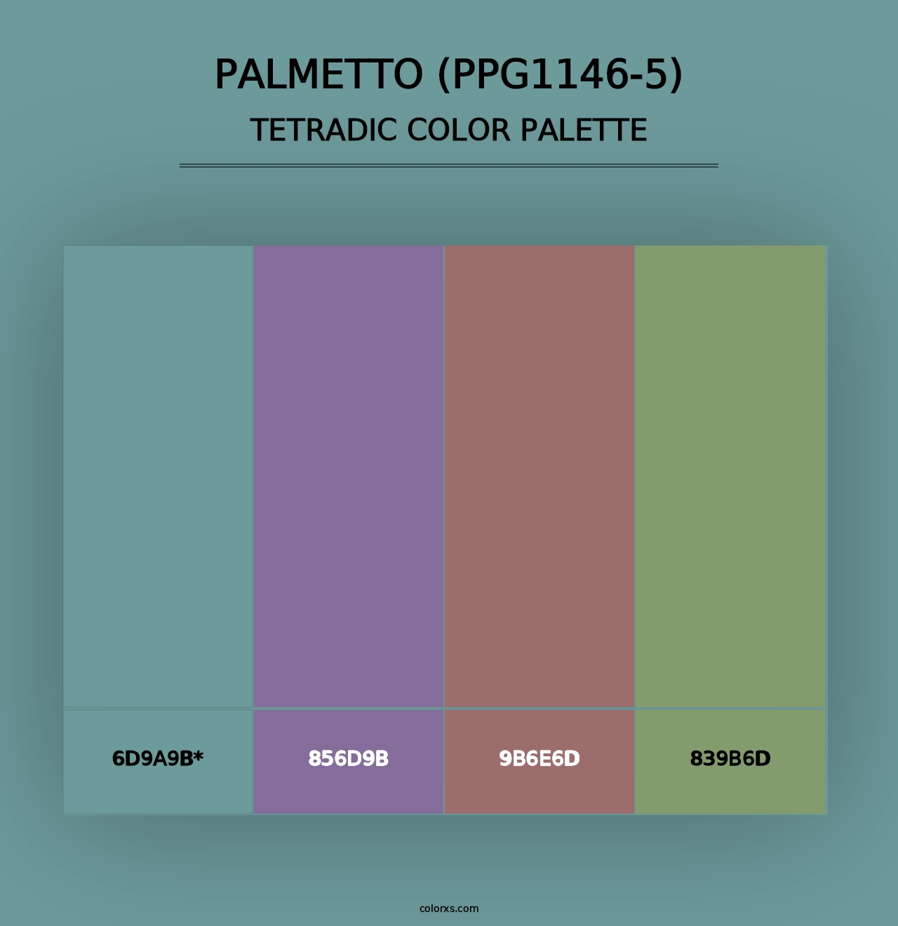 Palmetto (PPG1146-5) - Tetradic Color Palette