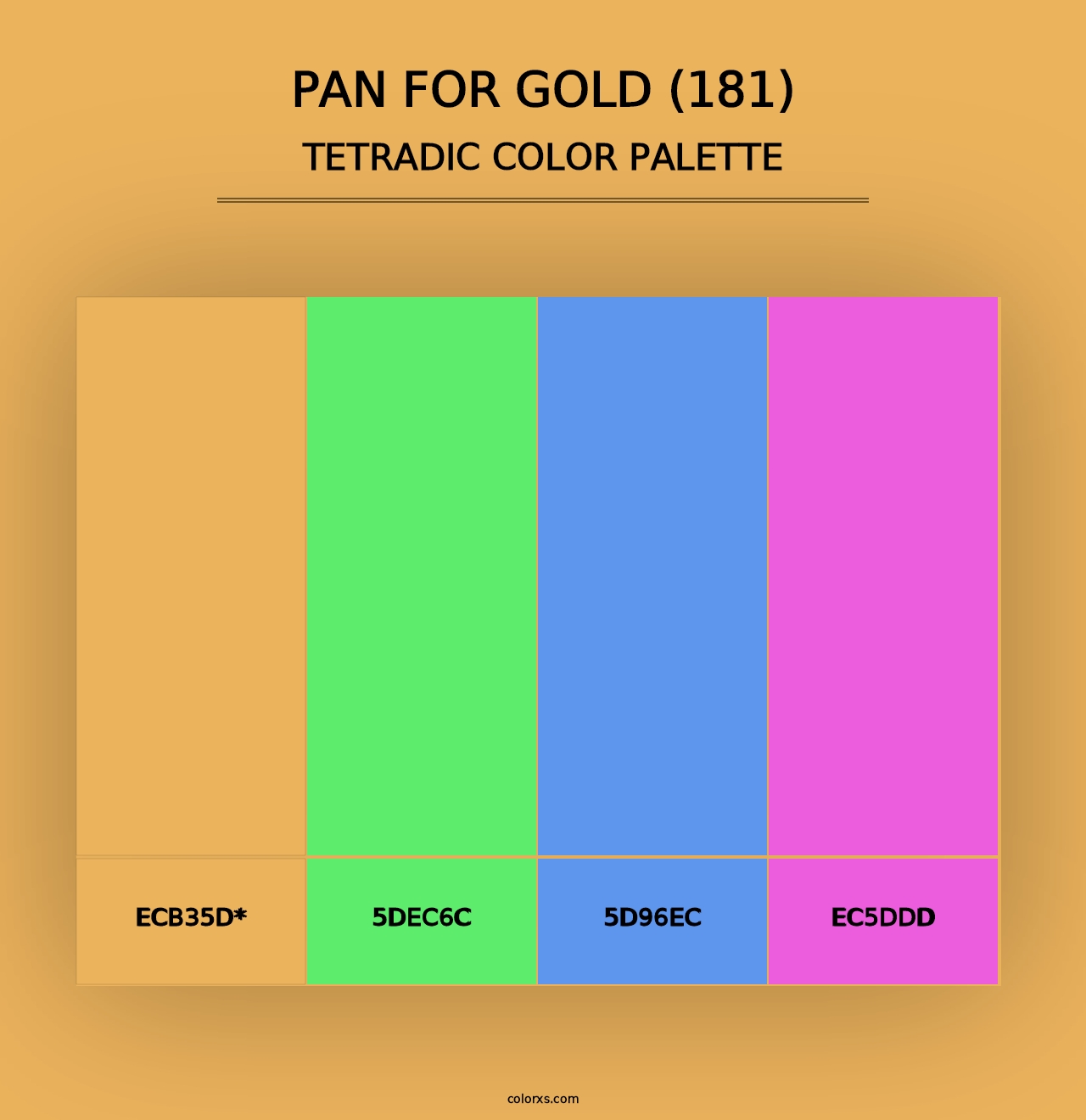 Pan for Gold (181) - Tetradic Color Palette