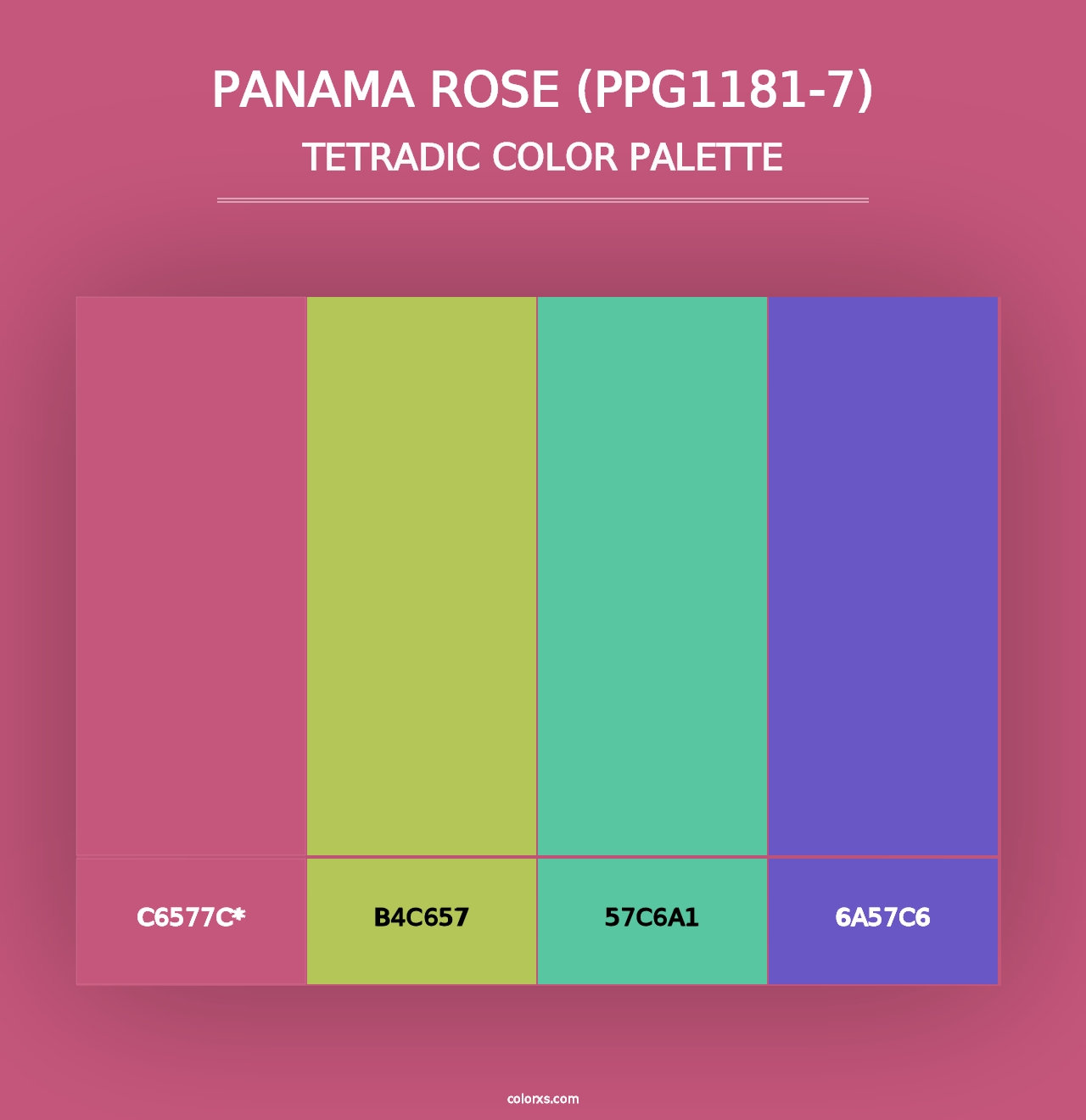 Panama Rose (PPG1181-7) - Tetradic Color Palette