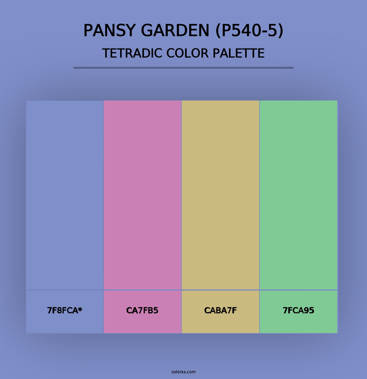 Pansy Garden (P540-5) - Tetradic Color Palette