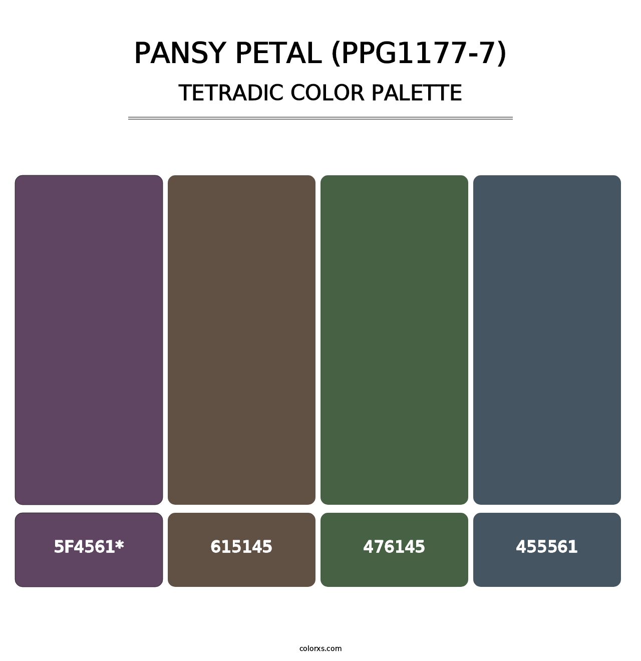 Pansy Petal (PPG1177-7) - Tetradic Color Palette