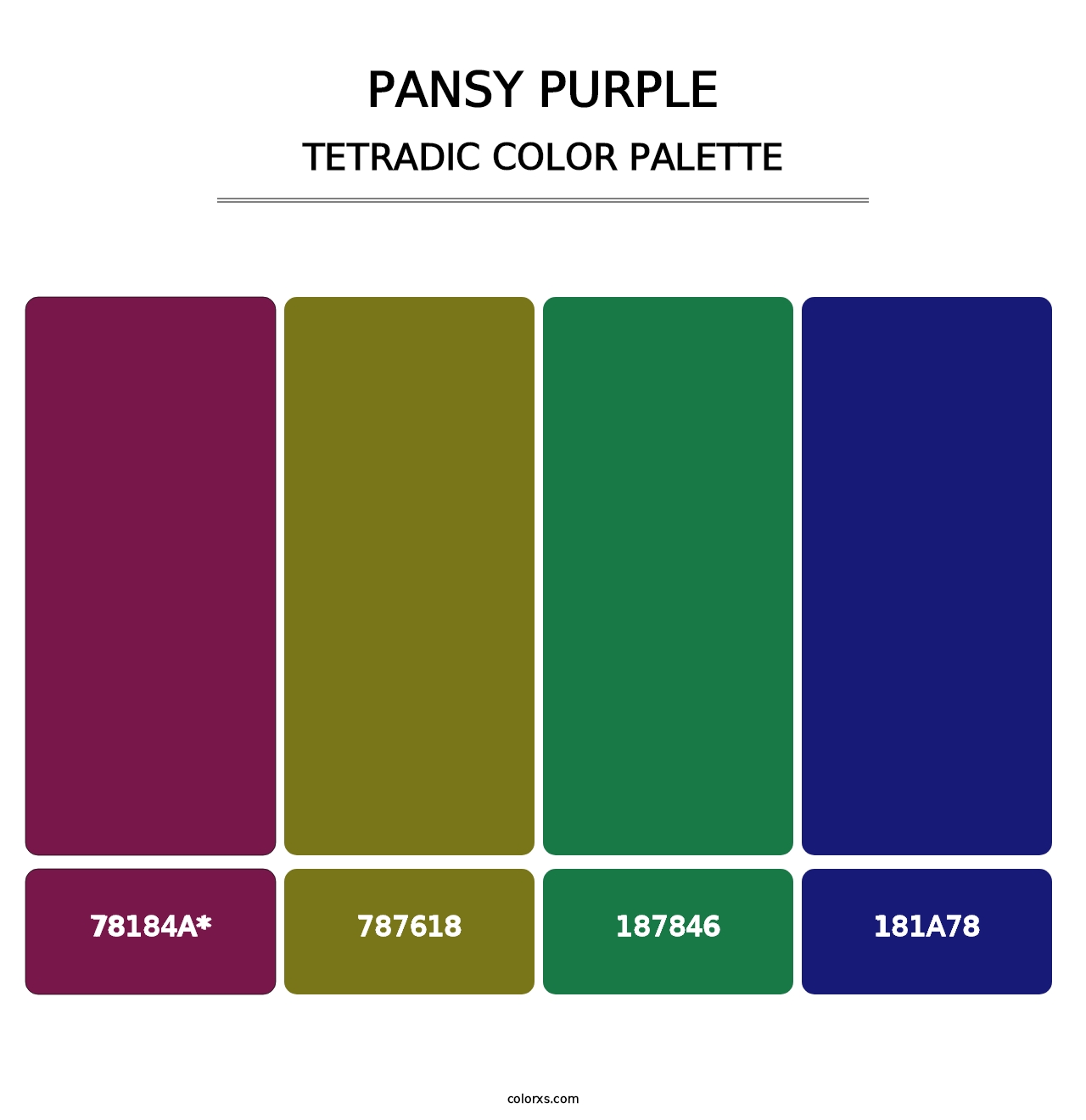 Pansy Purple - Tetradic Color Palette